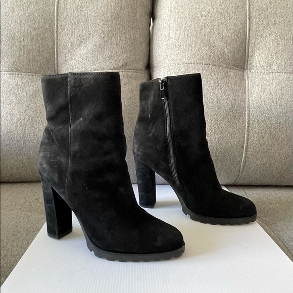 Aldo Suede Black high heel ankle boots - Picture 4 of 5